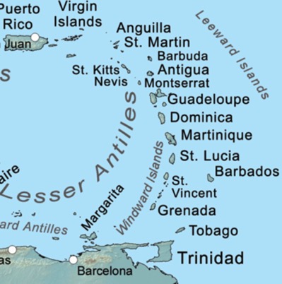 Caribbean Island chain